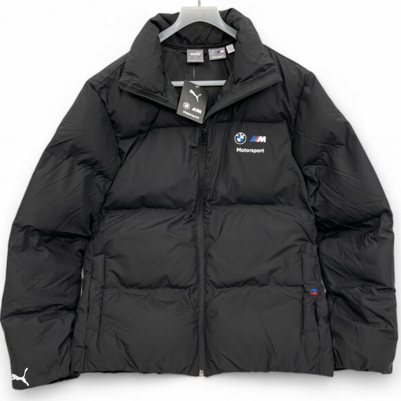 BMW Puma M Sport Racing Black Winter Puffer Bomber Ski Jacket Men's XL NEW NWT - Picture 13 of 13